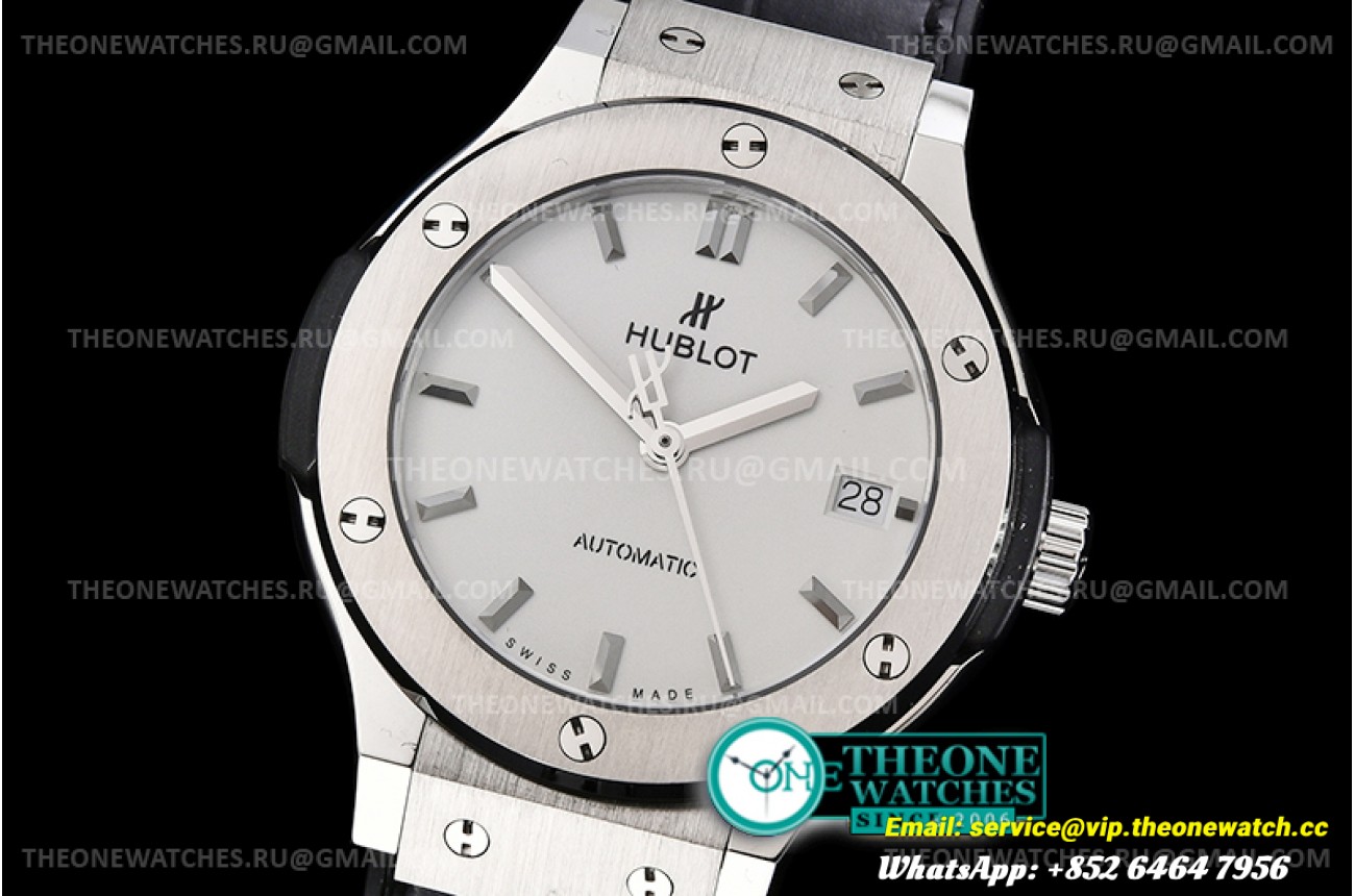 Hublot - Classic Fusion Bang 38mm SS/LE/RU White JJF A2892