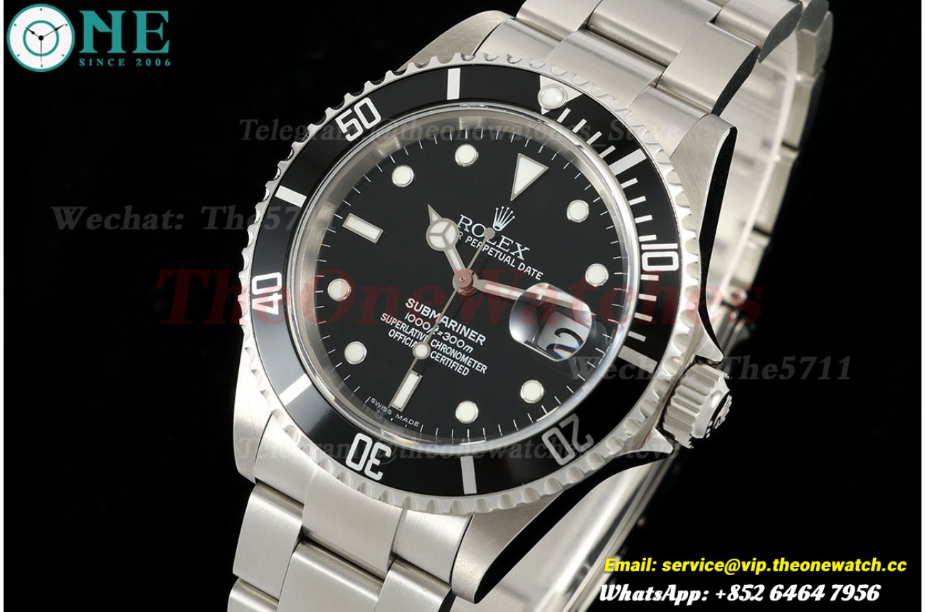 Submariner Vintage 16610LN 40mm SS/SS Black Dial ARF VR3135