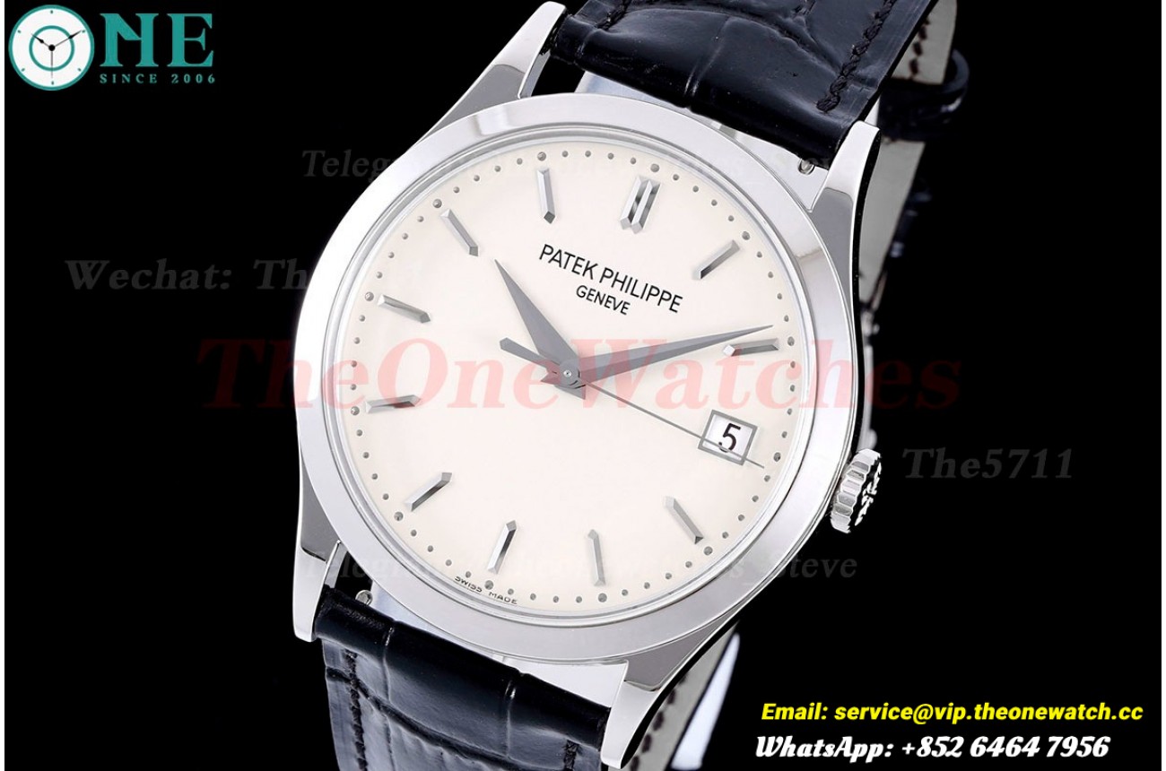 Calatrava 5296G SS/LE White/Stk ZF V3 A324SC