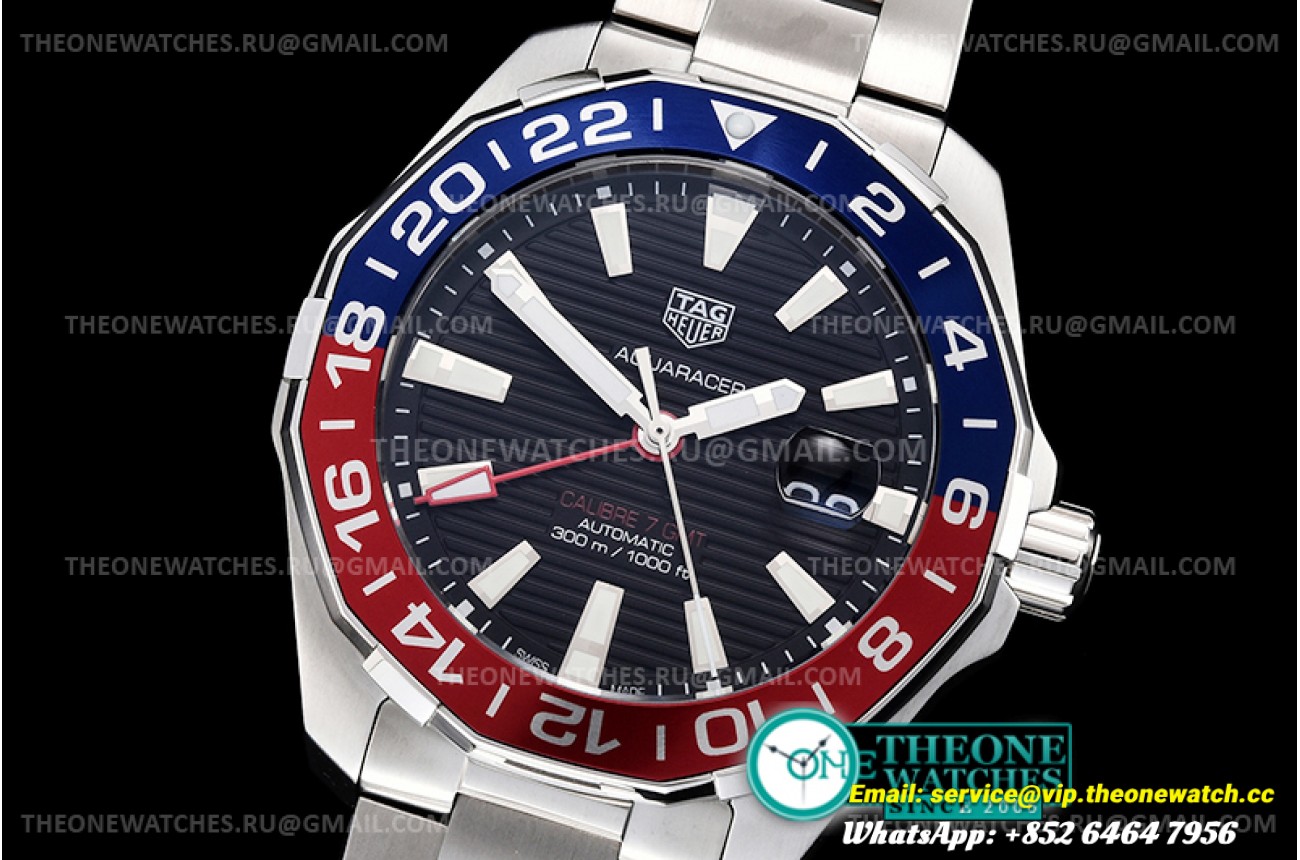 Tag Heuer - Aquaracer Caliber 7 GMT SS/SS Black XTF ETA 2893-2