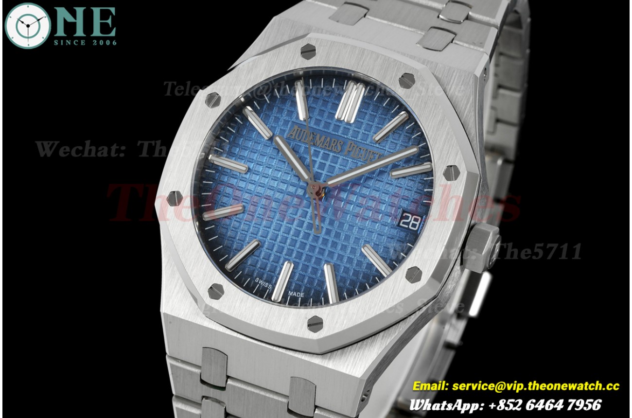 Royal Oak 15510 41mm SS/SS Ombre Blue/Stk JF SA4302