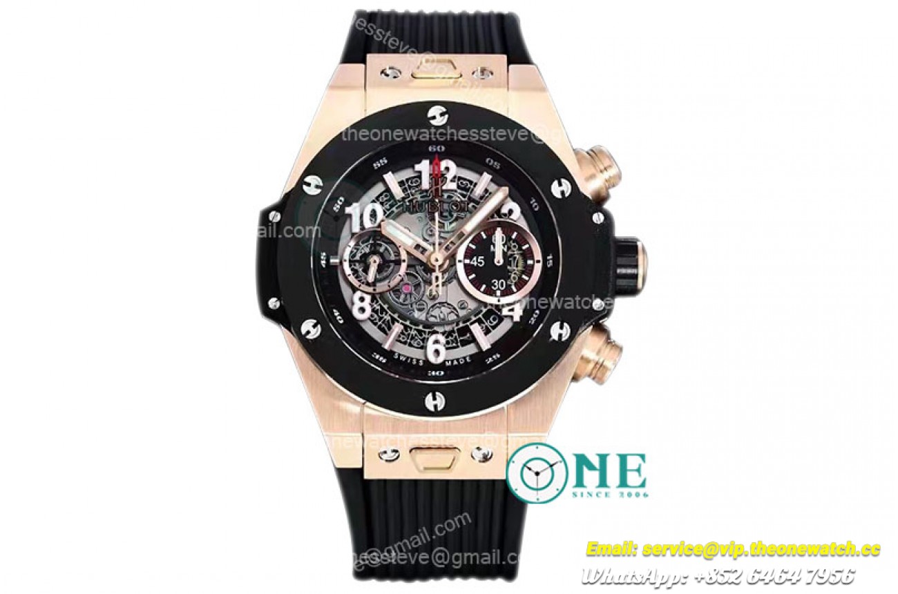 Hublot - Big Bang Unico Sapphire 45mm Blk RG/RU Blk A7750 Mod