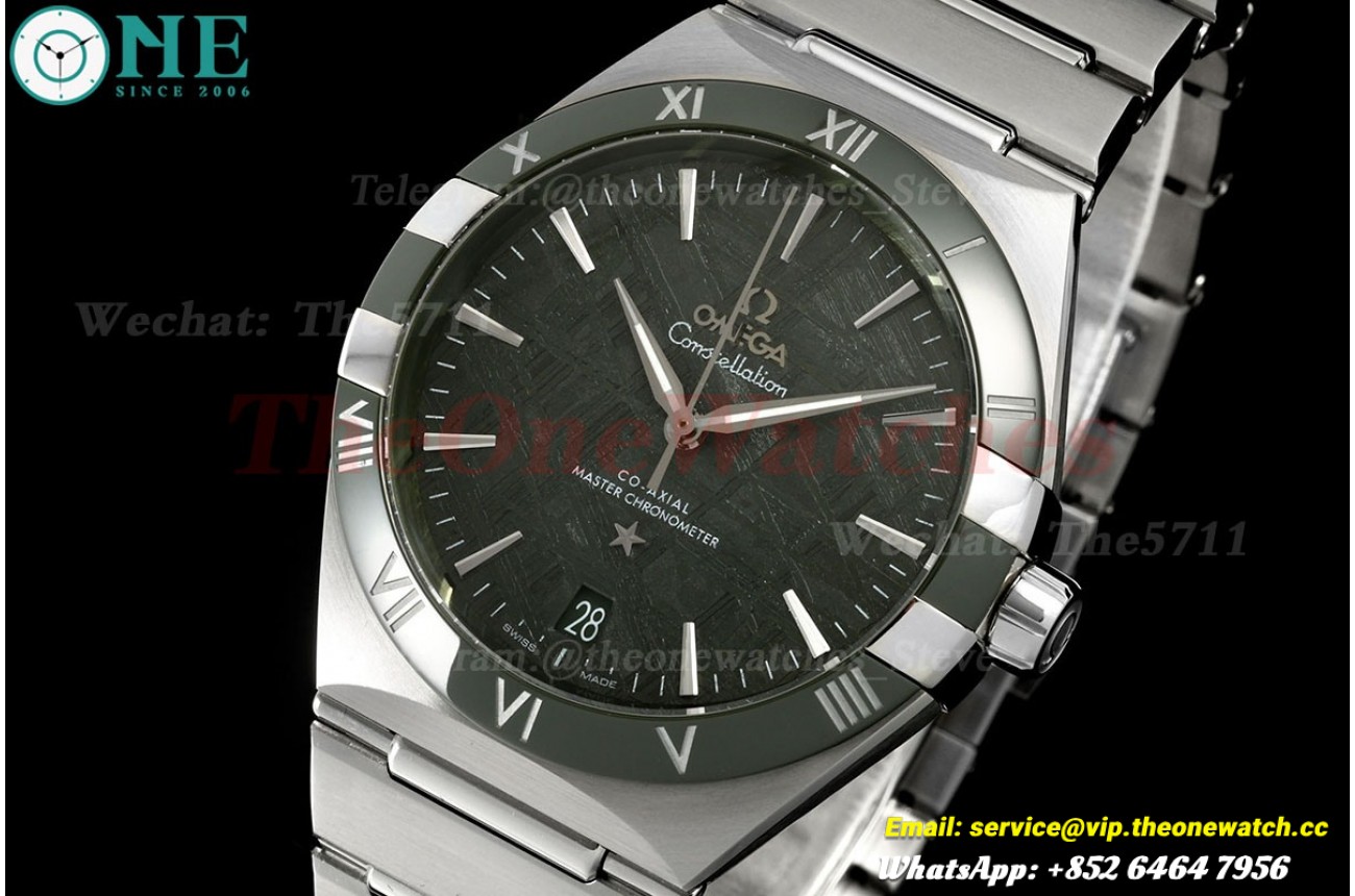 Constellation 2024 41mm Ceramic SS/SS Green Meteorite Dial ASWF A8901