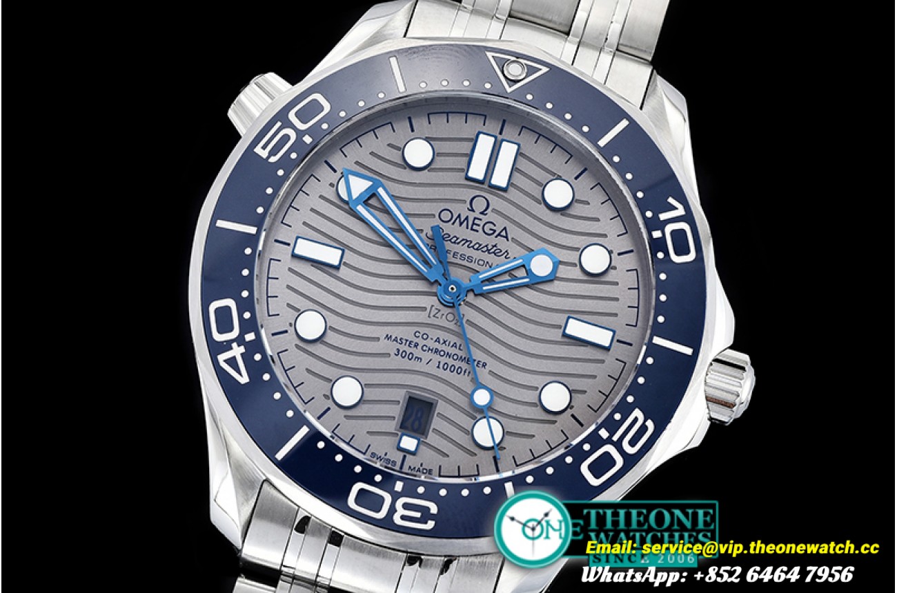 Omega - Seamaster 300m Basel 2018 SS/SS Grey OMF 1:1 Asia 8800