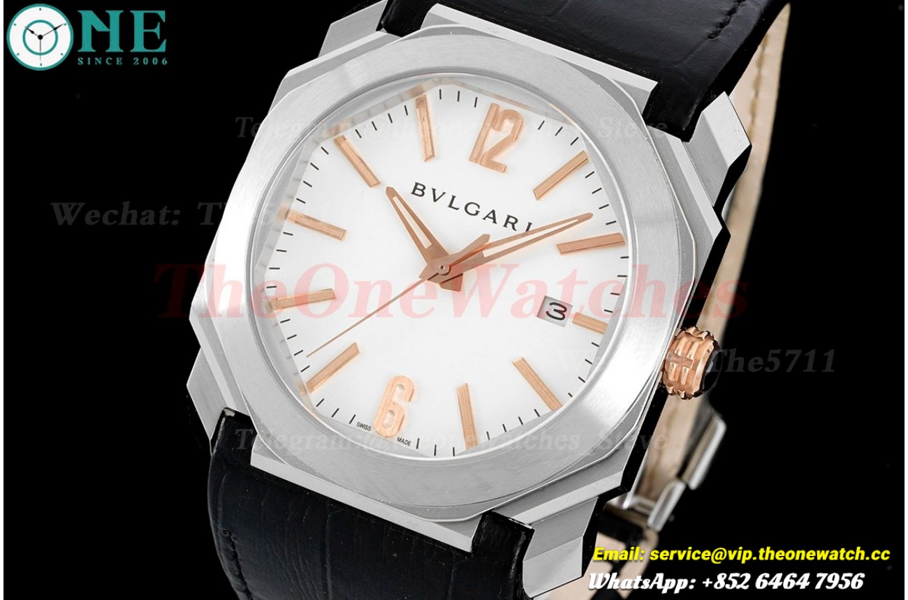 OCTO Solotempo 41mm SS/LE White dial On Black Strap BVF V3 A191