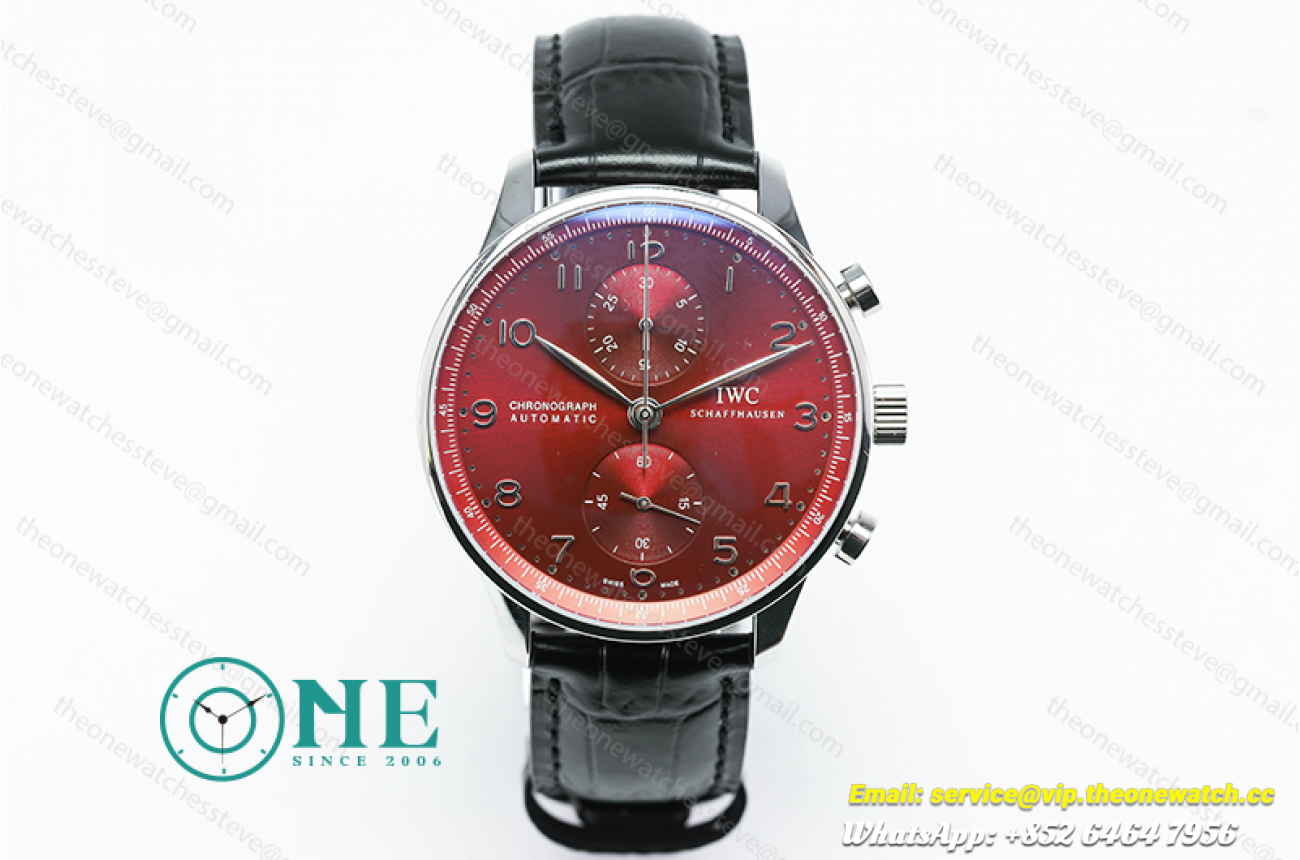 IWC-Portuguese Chronograph "Bucherer" IW371616 Red SS/LE YLF A52010 Mod