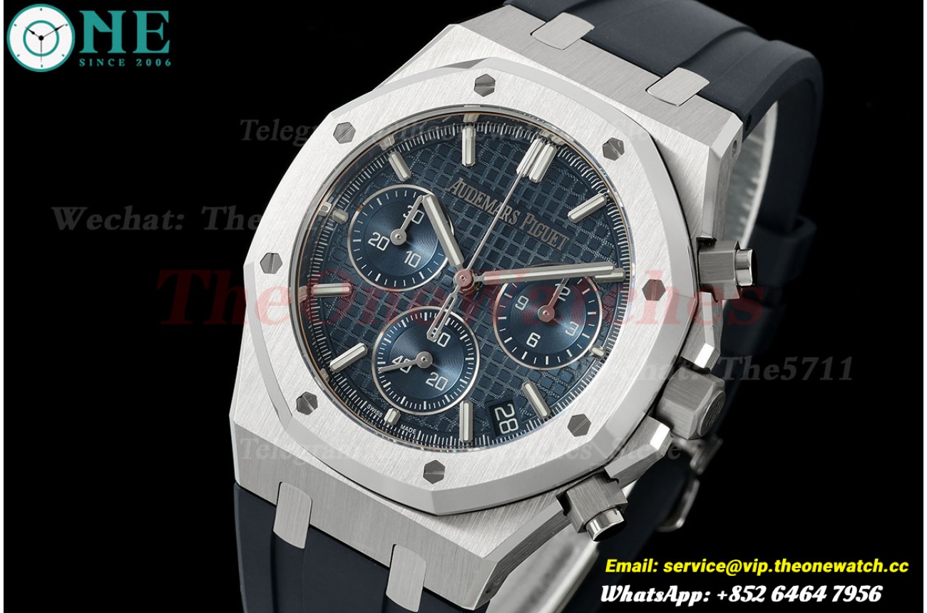 Royal Oak Chrono 26240 41mm SS/RU Blue Dial DDF DD4401 Super Clone (SW Dial)