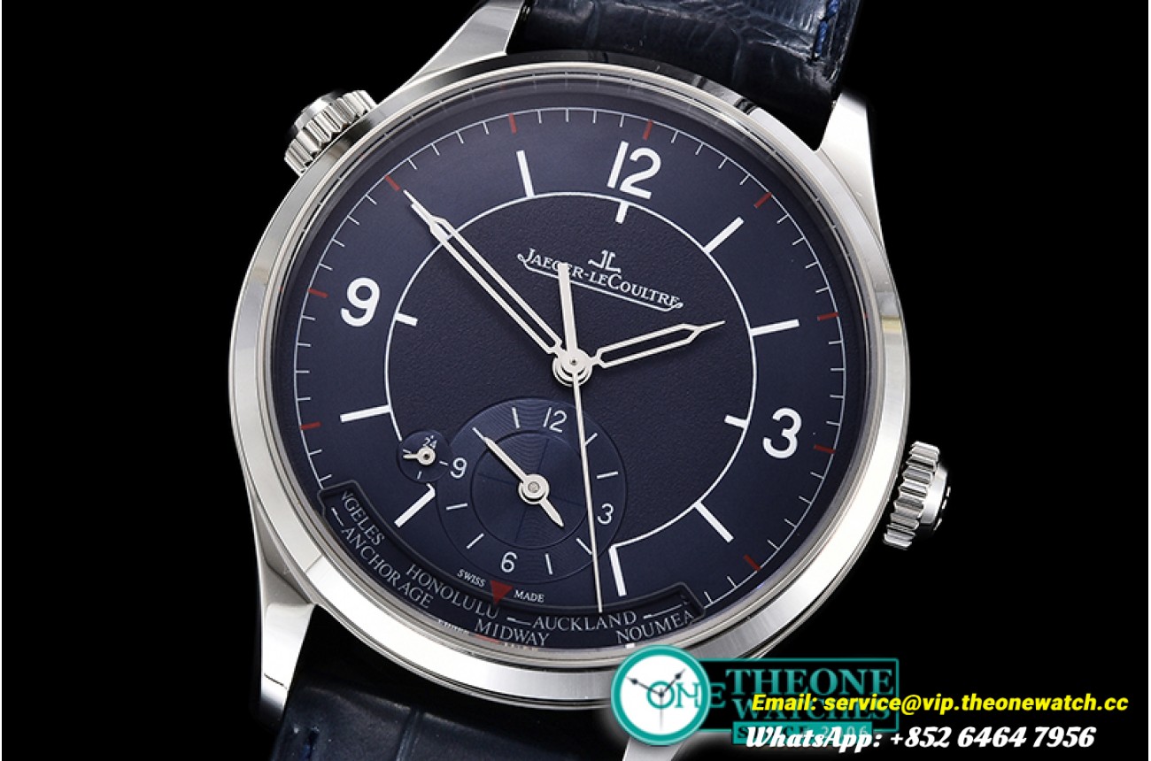 Jaeger Lecoultre - Master Control Geographic Sector SS/LE Blue MY9015 Mod