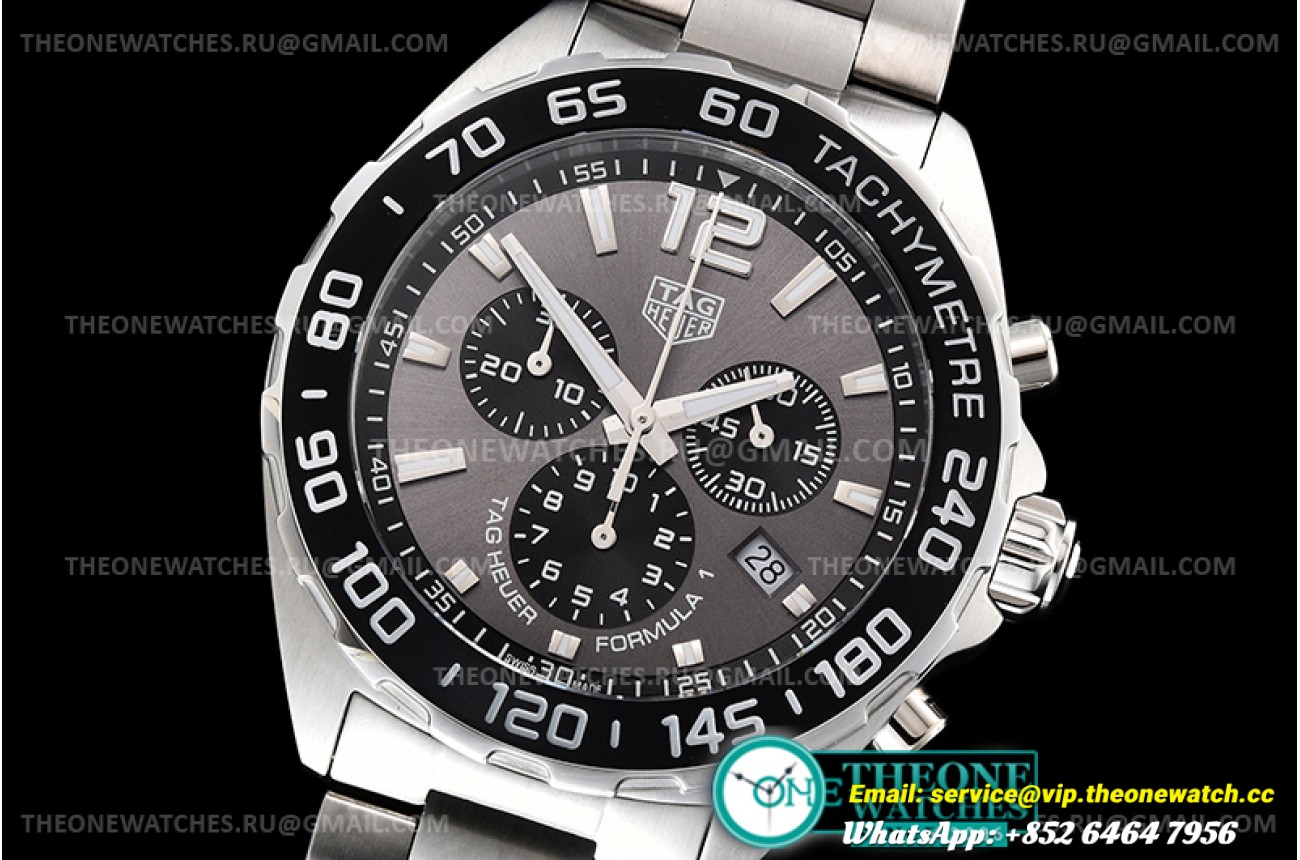 Tag Heuer - Tag F1 Chronograph SS/SS Grey/Stick Swiss Qtz Chrono