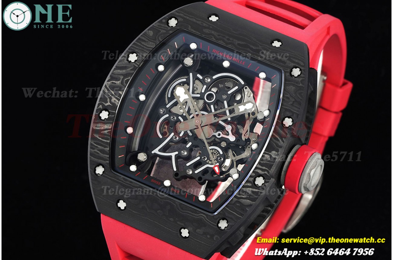 RM055 43mm Black NTPT/RU Skeleton Dial BBF RMUL2 Super Clone