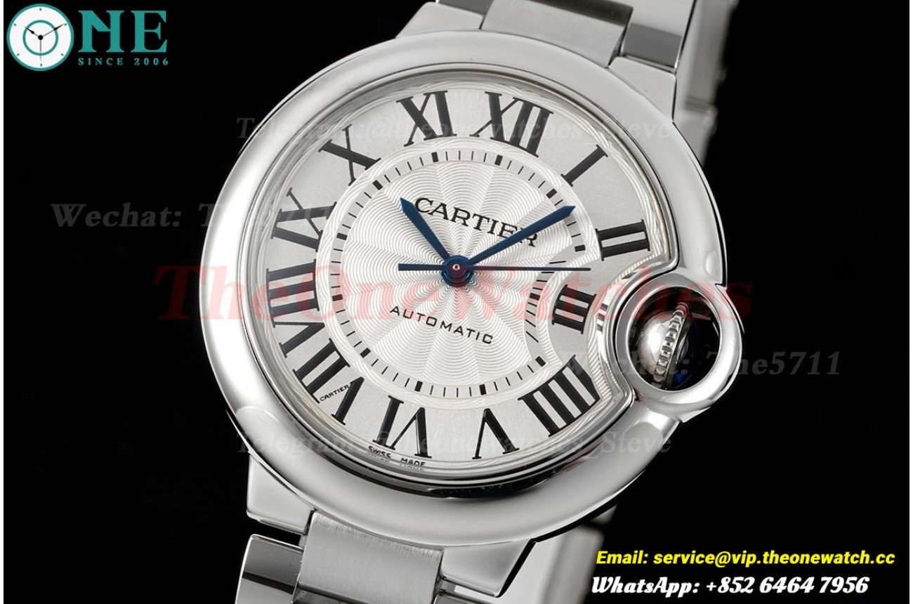 Ballon Bleu De Cartier Ladies 33mm SS/SS White 3KF A076