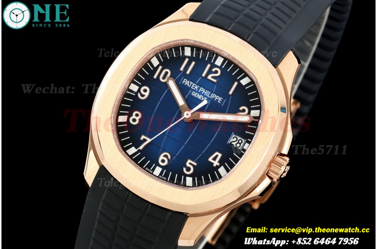 Aquanaut 5167 40mm RG/RU Blue Dial DDF DD324 (Weighted Approx.113g)(SW Dial)