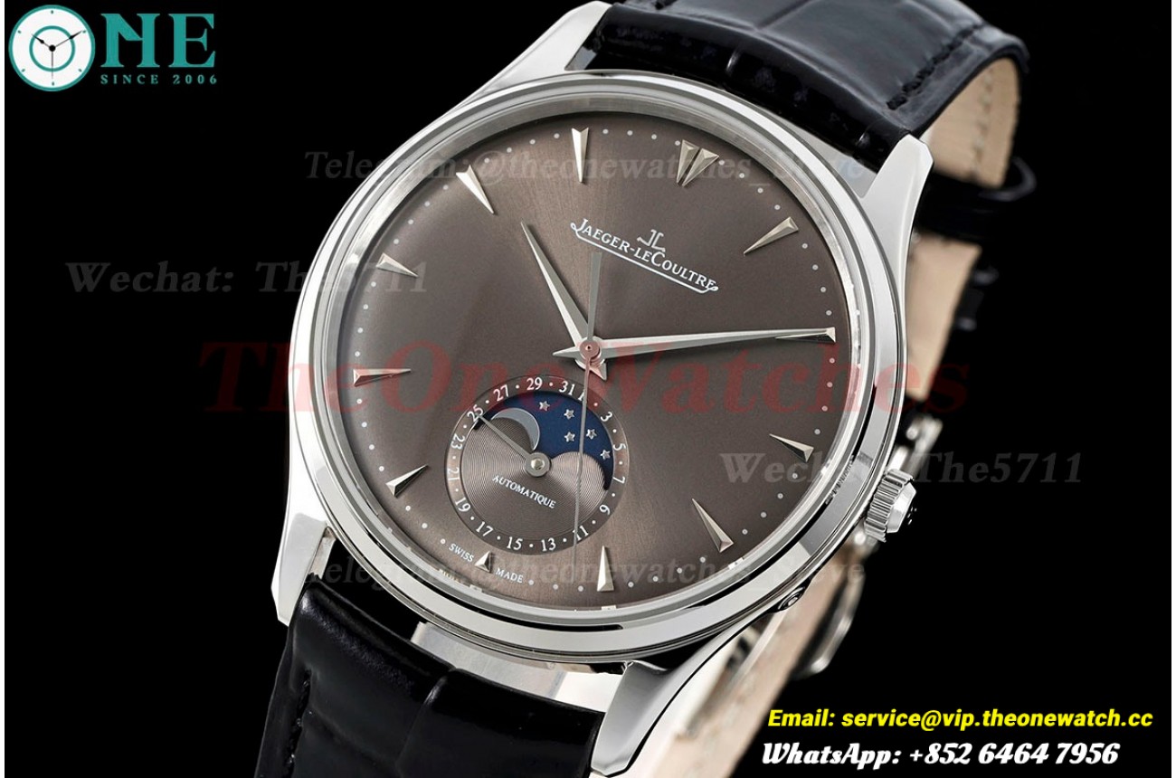 Master Ultra Thin Moonphase SS/LE Grey/Stk AZF A925