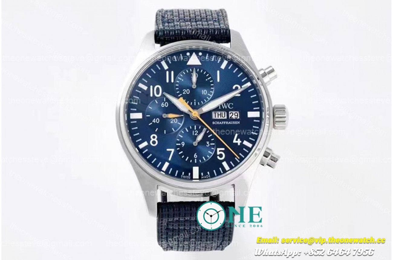 IWC - Pilot Chrono IW377729 SS/LE Blue BLSF A7750