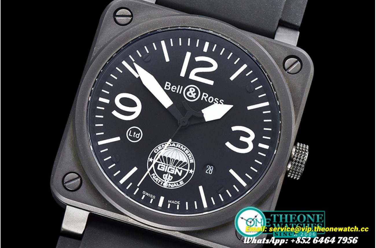 Bell & Ross - BR03-92 Gendarmerie GIGN Ed. PVD/RU Black Miyota 9015