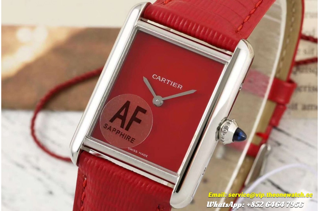 Tank Must 22/25.5mm Dia SS/LE Red Dial AF Quartz