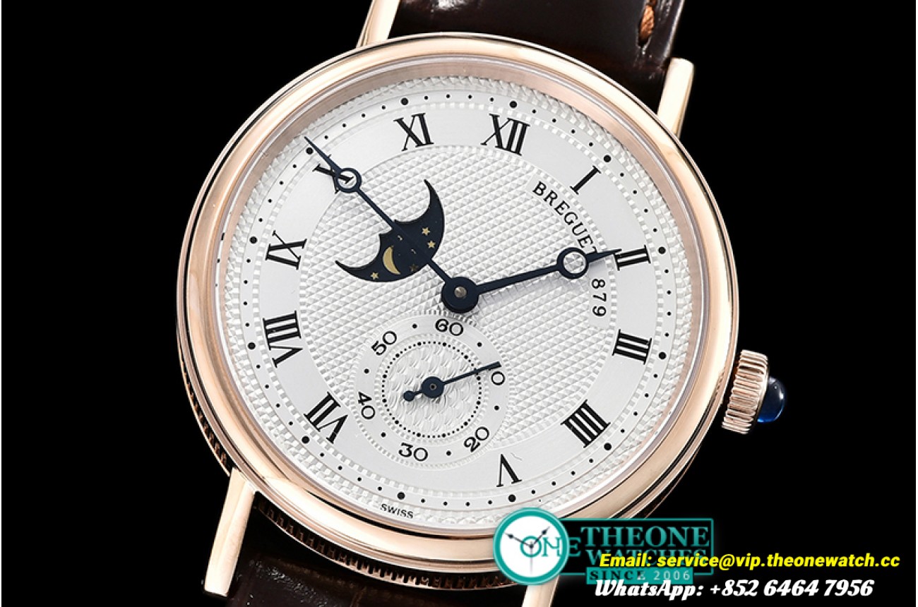 Breguet  -  Classique MoonPhase Ref.3300 RG/LE White MY9015 Mod