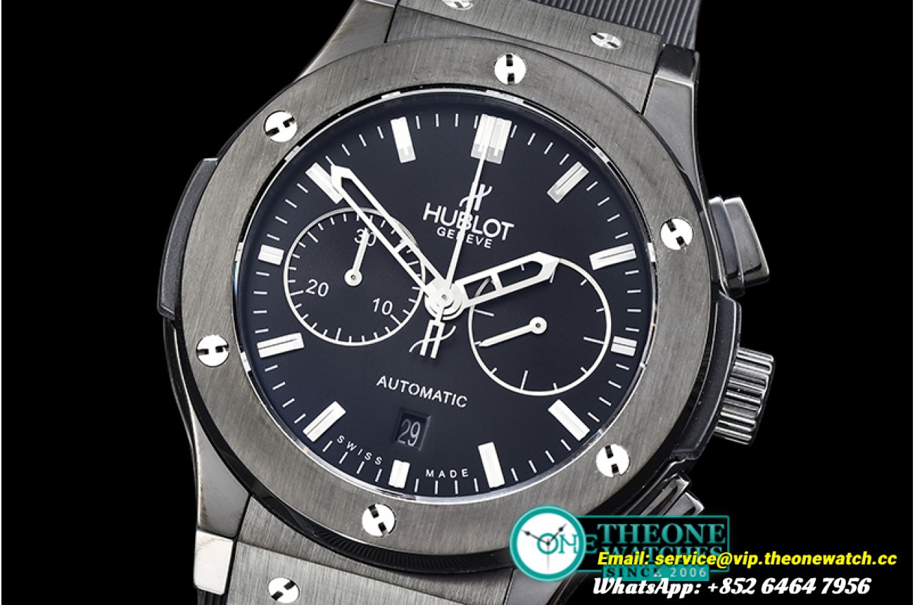 Hublot - Fusion Bang 45mm Chrono PVD/RU Black A7750 Secs @ 3