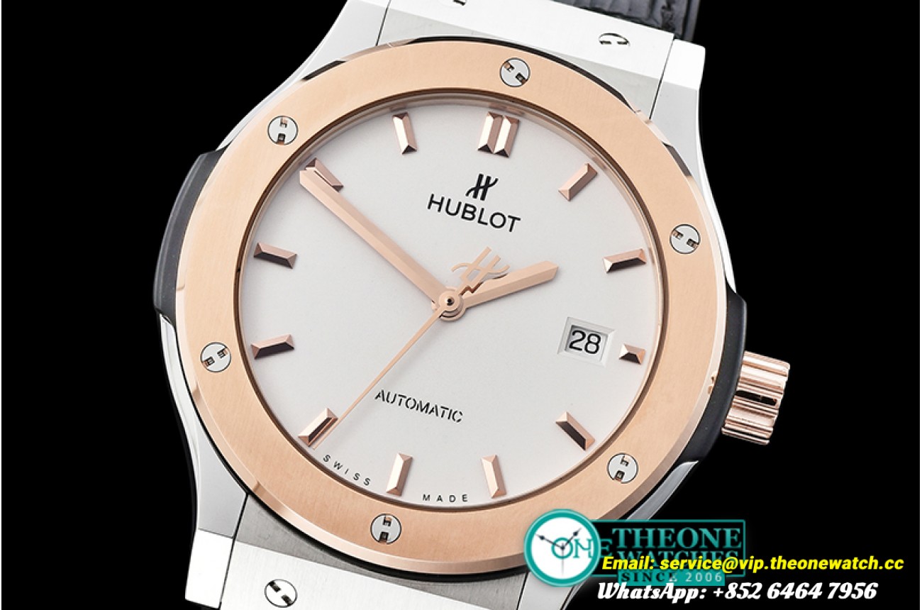 Hublot - Classic Fusion Bang 42mm RG/SS/LE Wht JJF A2892 Mod