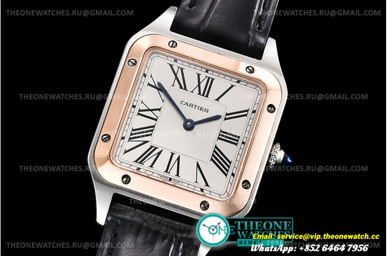 Cartier - Santos Dumont 28mm RG/SS/LE White F1 Swiss Quartz