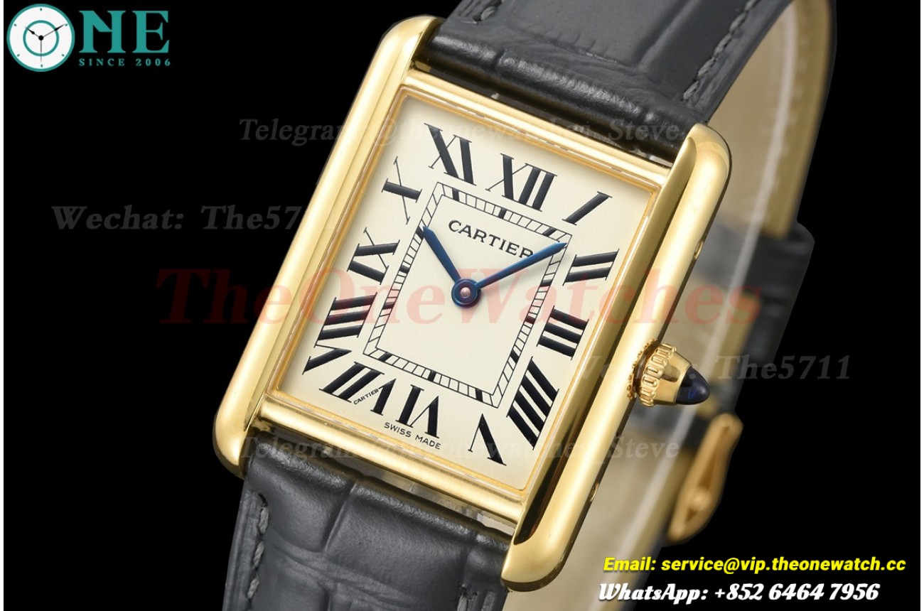 Tank Louis 25.5mm YG/LE Silver Dial AF Quartz