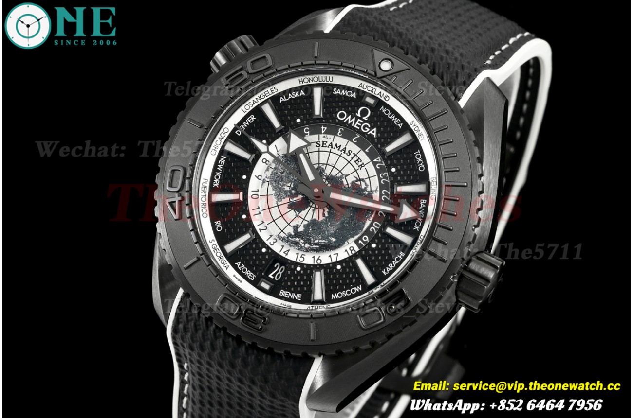 Planet Ocean Worldtimer 45.5mm Cer/RU Black Dial VSF A8938