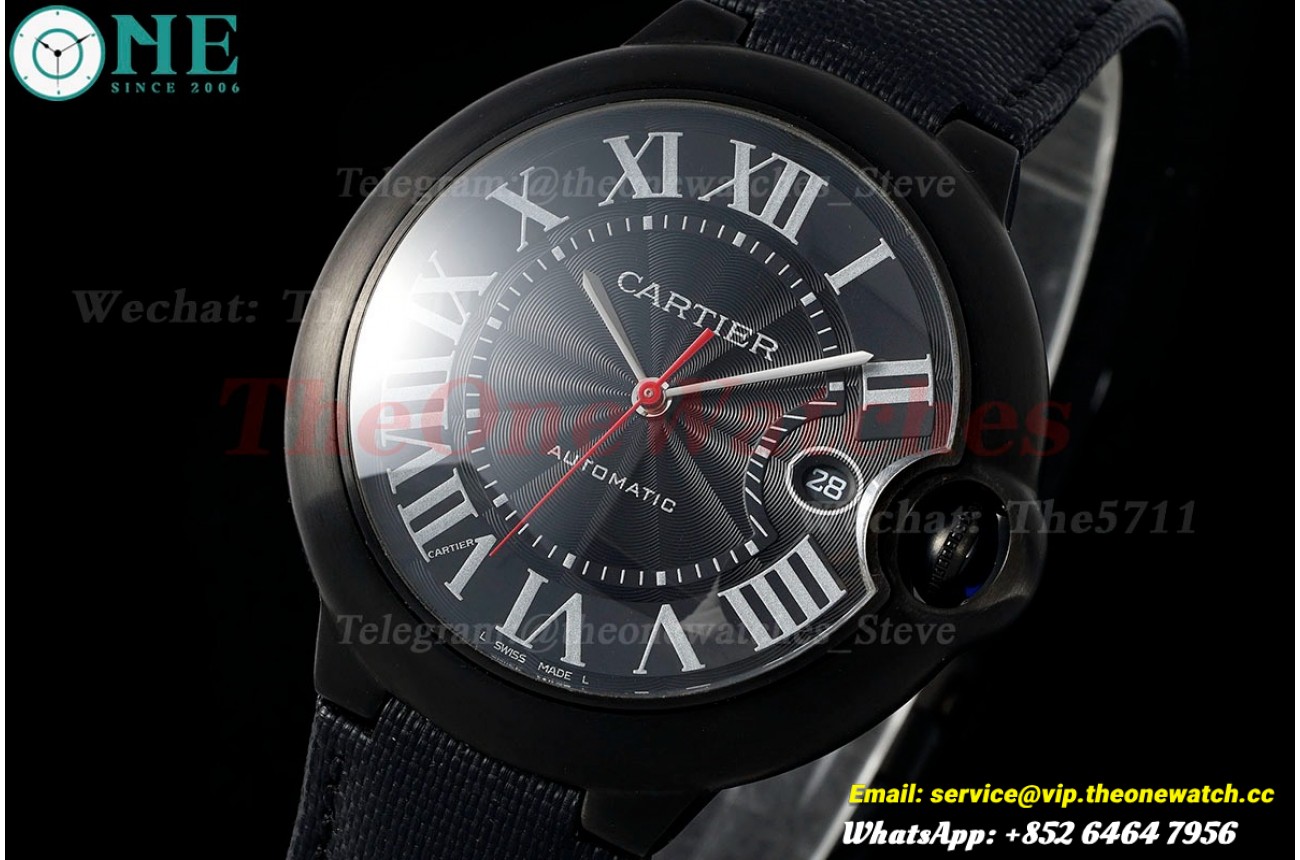 Ballon Bleu De Cartier 42mm DLC/LE Black Dial AF A2824