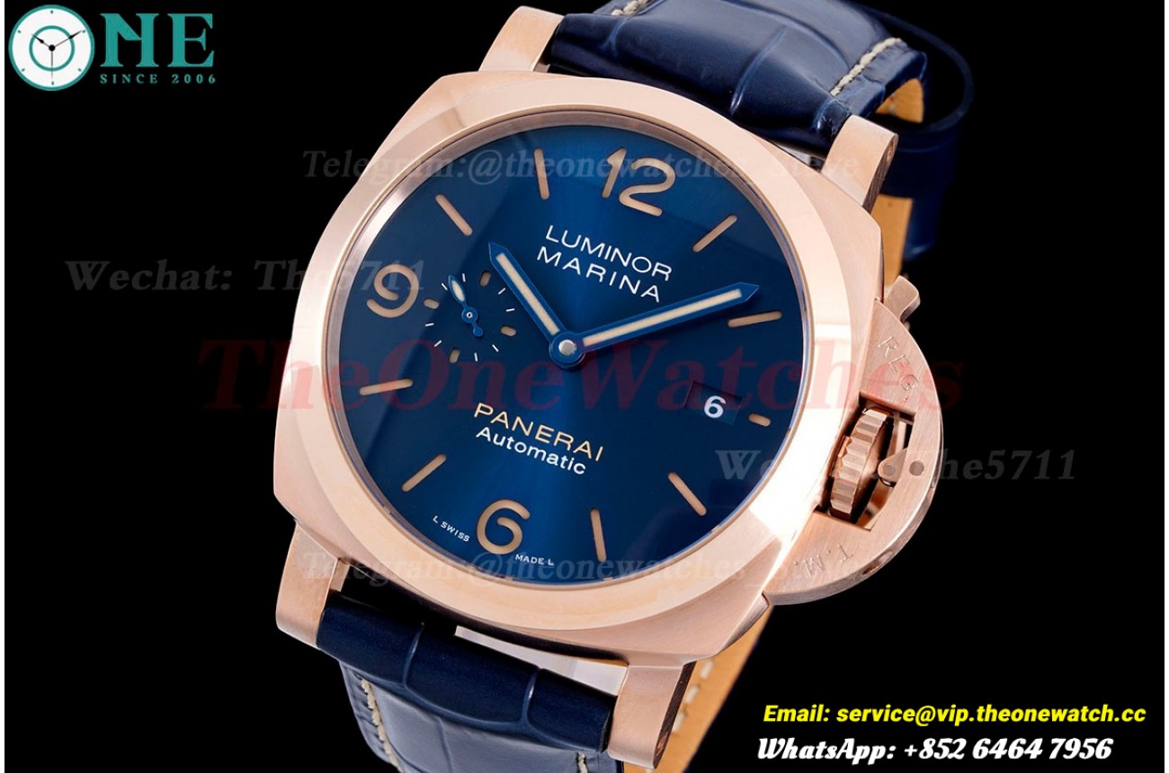 Luminor Marina PAM1114 44mm RG/LE Blue VSF P9010