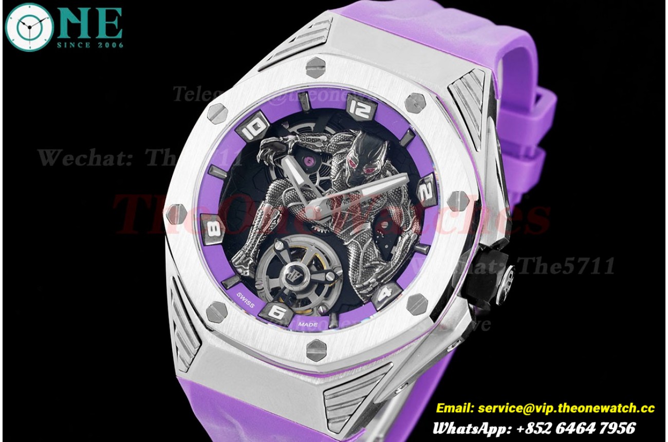 Audemars Piguet Royal Oak Concept 42mm Black Panther Titanium/RU Fake Tourbillon