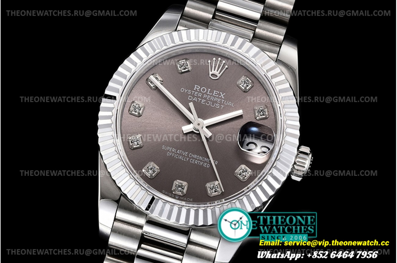 ROLEX - DATEJUST - LADY 31mm Pres Flt SS/SS Grey Diam BP A2824