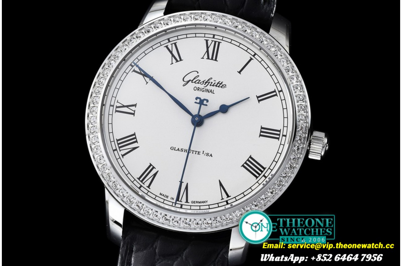 Glashutte - Senator Original SS/LE Diam White Asia 2824 Mod