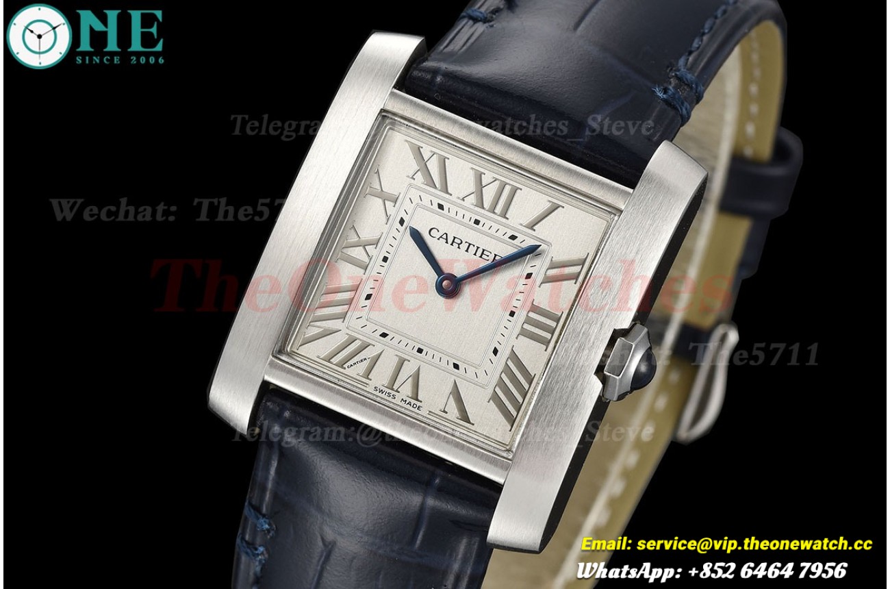 Tank Française 27mm Blue SS/LE Silver Dial 8848F Quartz