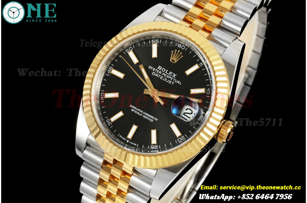 Datejust 126333 41mm Jub SS/YG Black/Stk WDF JH3235 (Free Sprung)