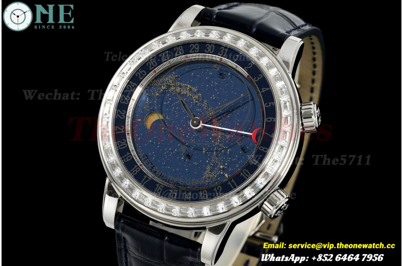 Celestial Sky Moon 6104G DIa SS/LE Blue Dial PPF A240 Super Clone