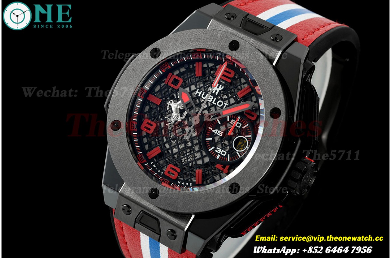 Big Bang Ferrari 45mm Ceramic/TI/RU Red Seketon Dail HBF HUB1241