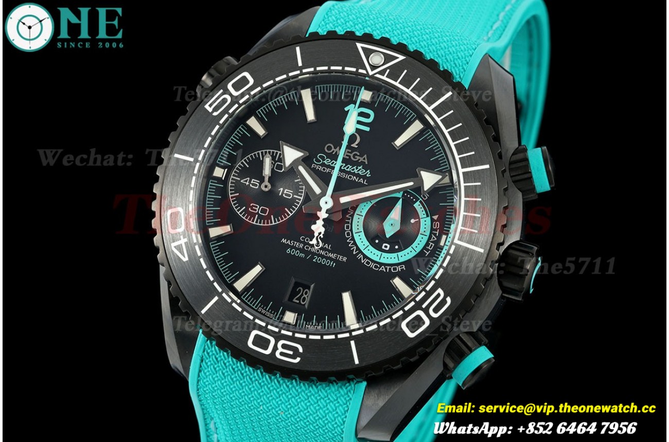 Planet Ocean 600m Chrono ETNZ 45.5mm Blue Ceramic/RU Black Dial SCF A9900