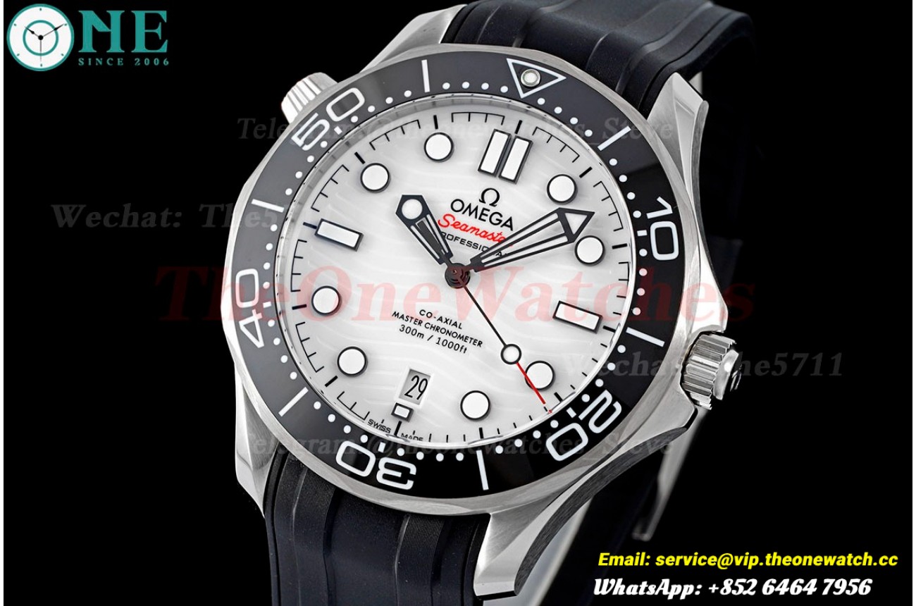 Seamaster 300m Basel 2018 SS/RU White/Dot ZF A8800
