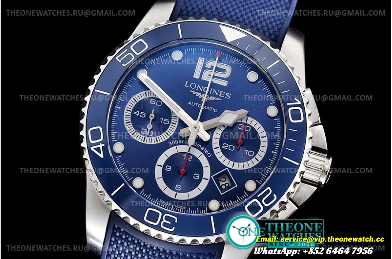 Longines - HydroConquest Chrono Mens SS/RU Blue ACF A7750