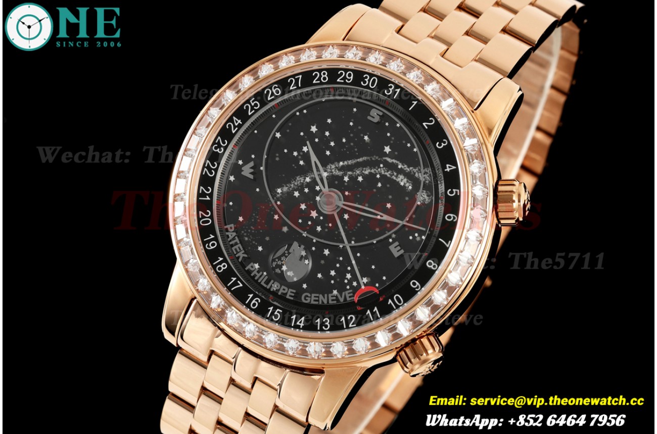 Celestial Sky Moon 6104R 43mm RG/RG Black Dial BLS A240