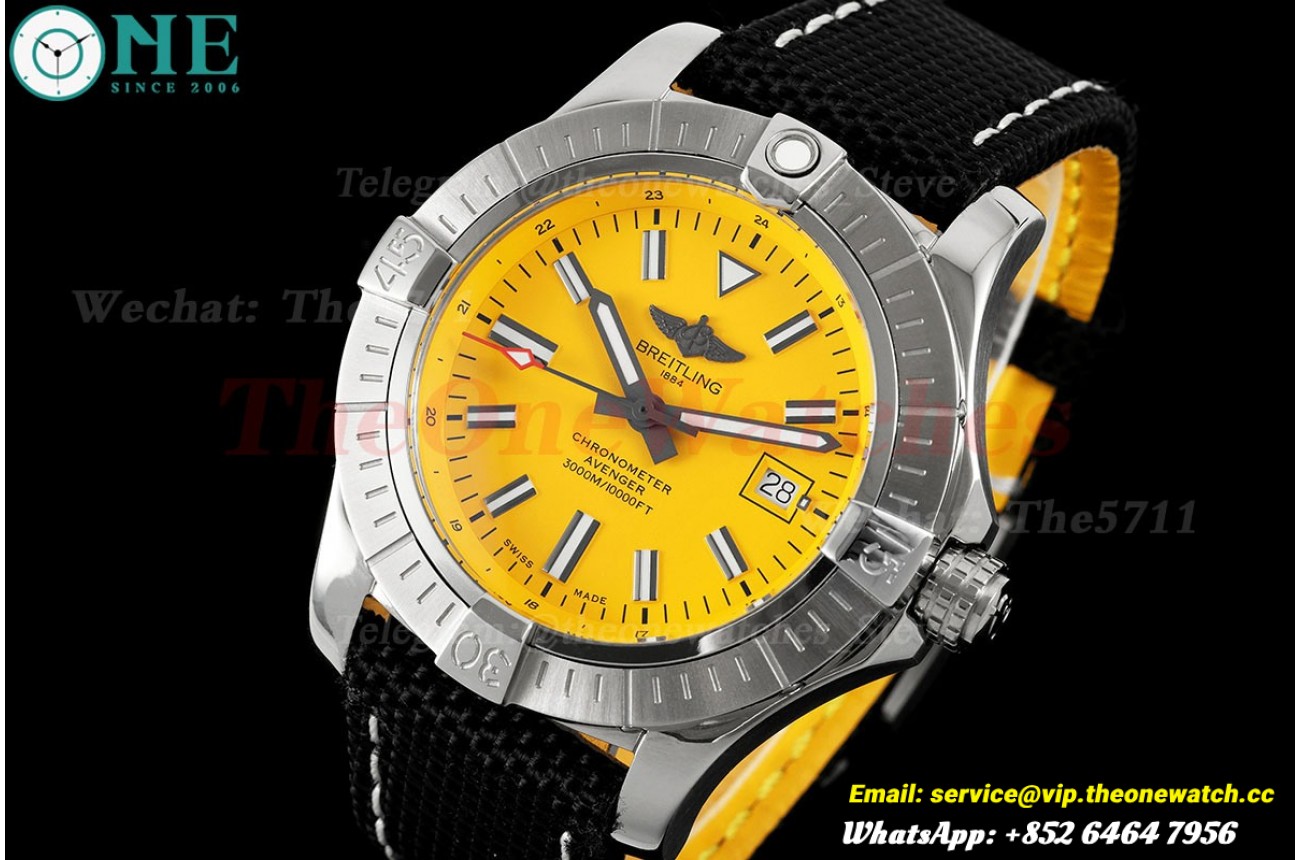 Avenger 44mm SS/NY Yellow Dial TF A2824