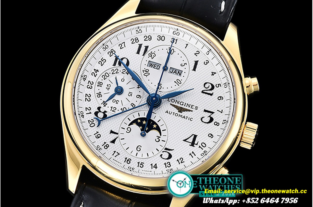 Longines - Master Complications Auto YG/LE Wht GSF Asia 7750