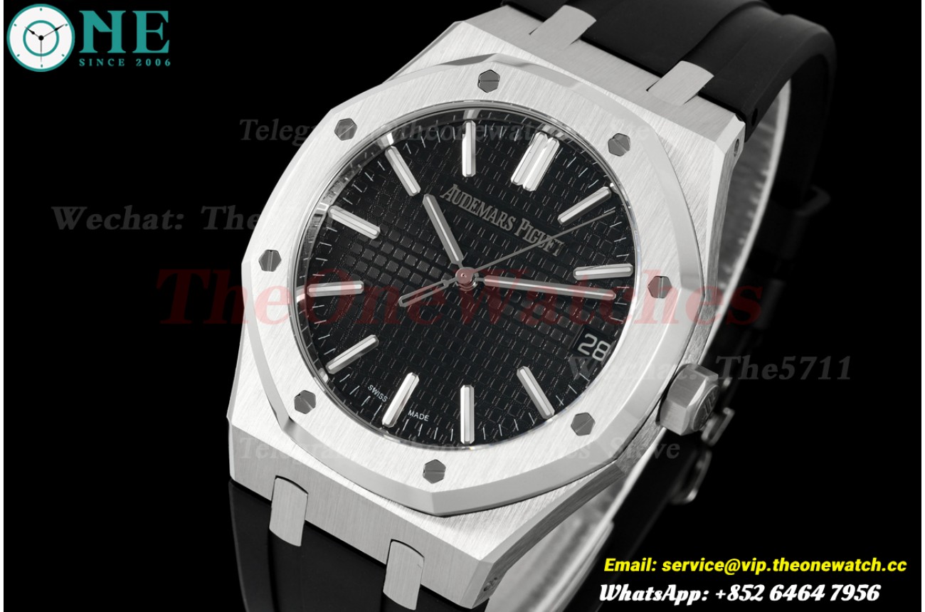 Royal Oak 41mm 15510 SS/RU Black/Stk DDF DD4302 Super Clone