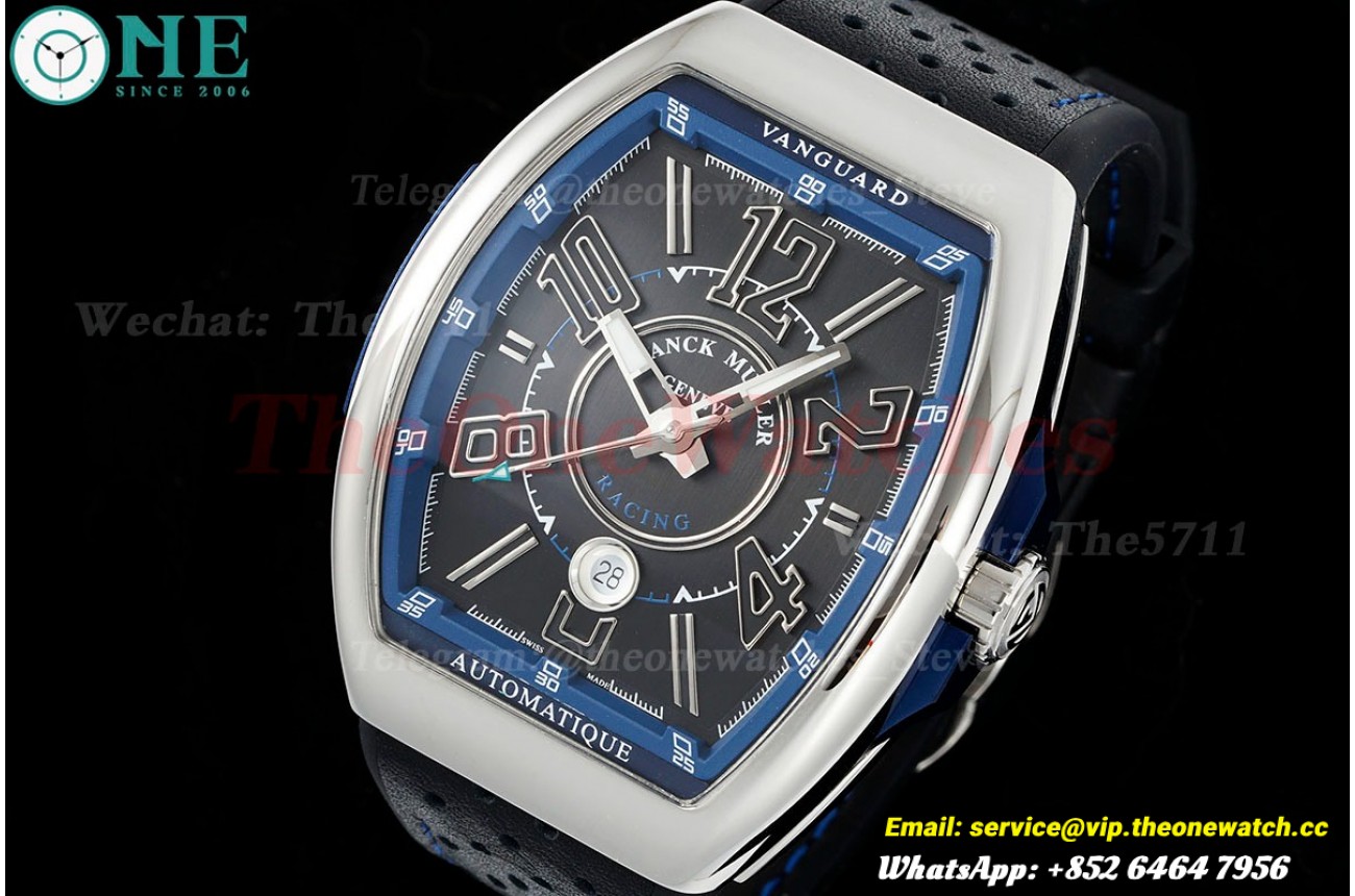 Vanguard Mens 44mm SS/LE Black/Blue ABF A2824