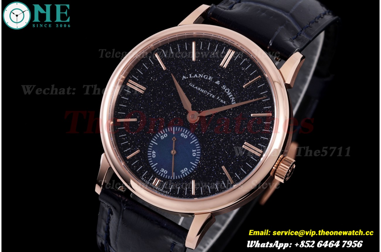 Saxonia Thin 38.5mm RG/LE Starry Sky Black Dial F8F A2824