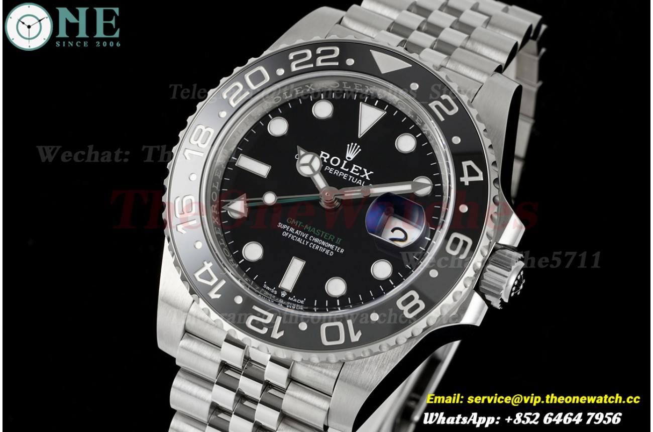 GMT Master II 126710 Bruce Wayne 40mm Jub SS/SS Black Dial Clean Plus DD3285