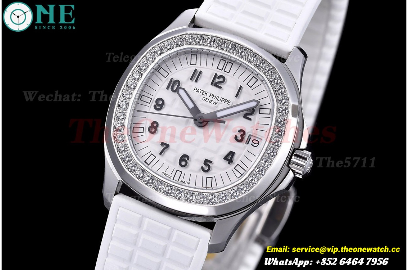 Aquanaut Ladies 35.6mm Dia SS/RU White Dial PPF A324