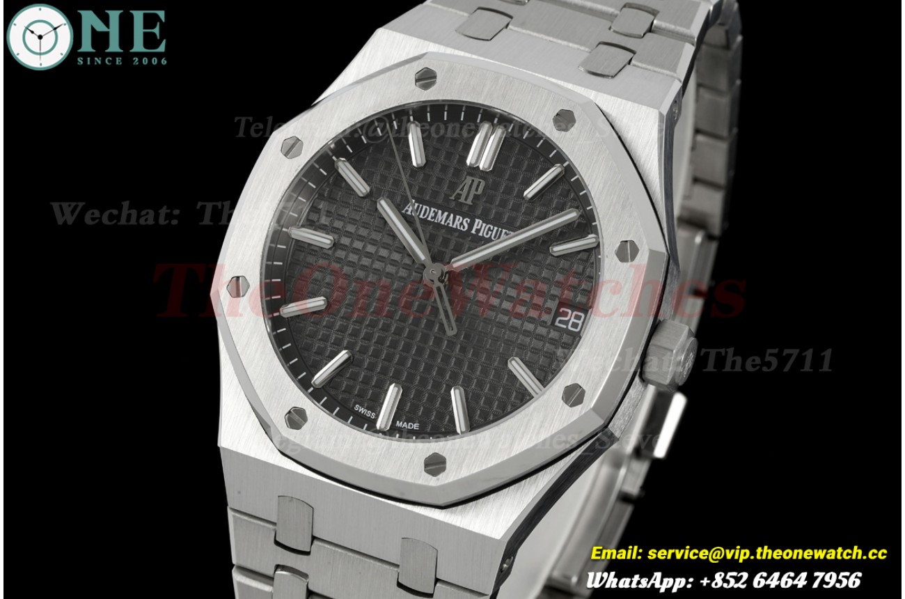 Royal Oak 15500 41mm SS/SS Grey/Stk JF SA4302