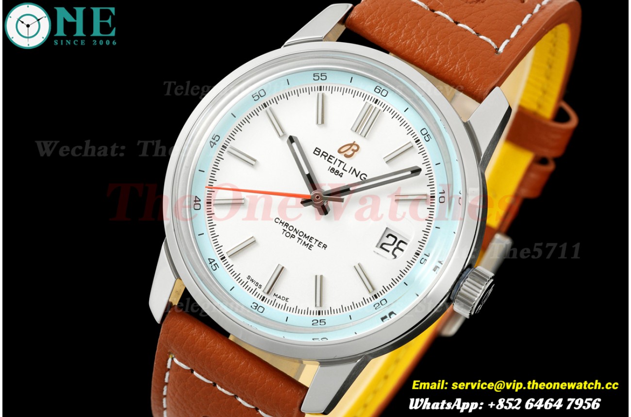 Top Time B31 38mm SS/LE White/Stk Dial BLF AB31