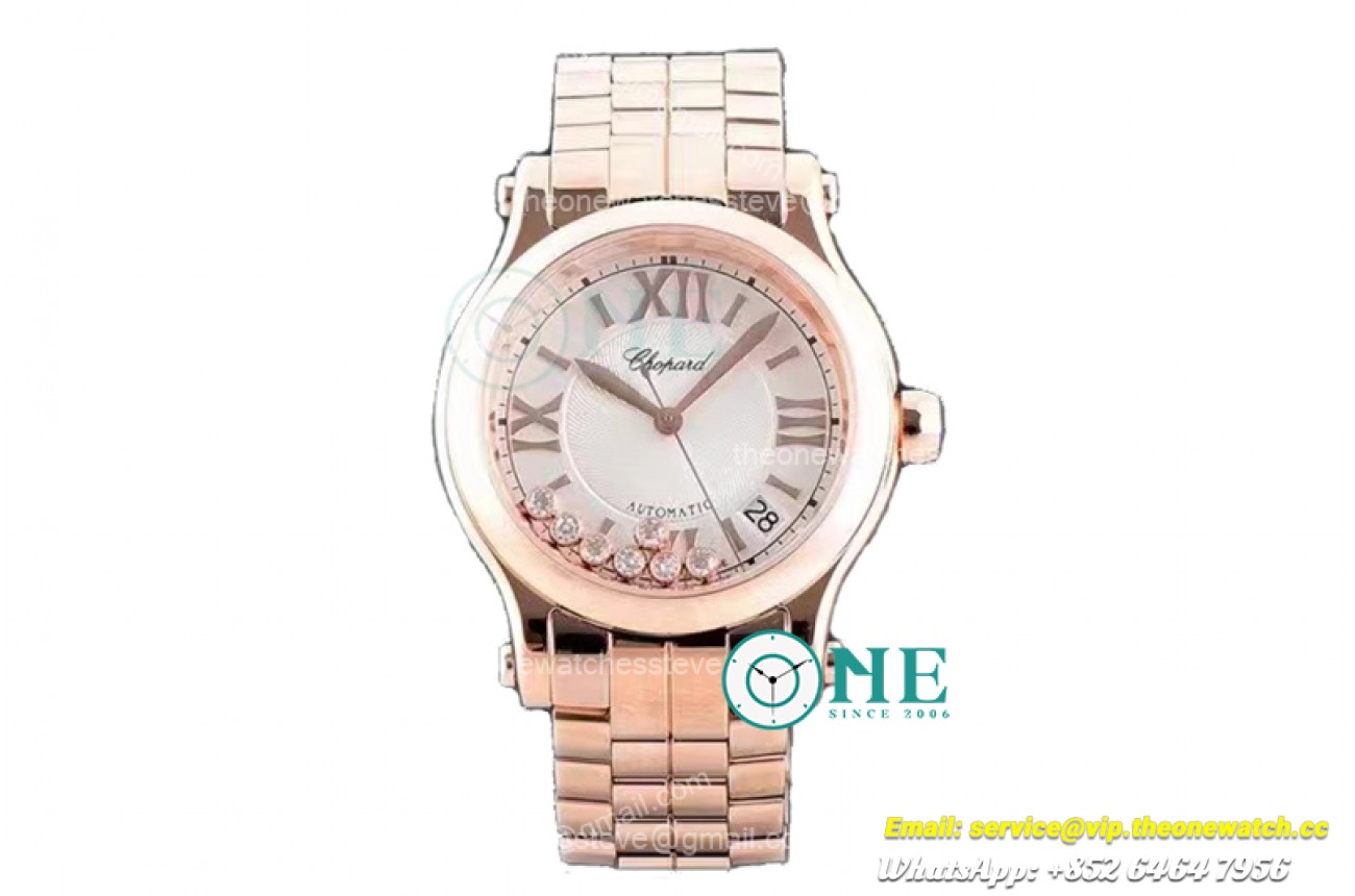 Chopard - Happy Sports Diamonds 36mm 274893-5003 RG/RG Wht/Rmn YF Asia 2892