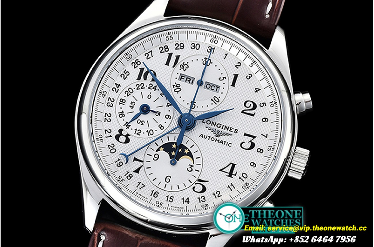 Longines - Master Complications Auto SS/LE Wht GSF Asia 7750